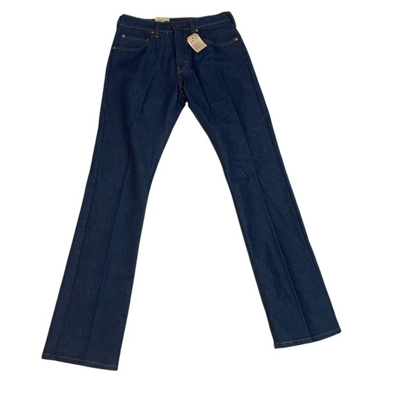 NWT Levi Jeans 517 Boot Cut Long Mens Dark Wash Blue Jeans Slim - Picture 7 of 10